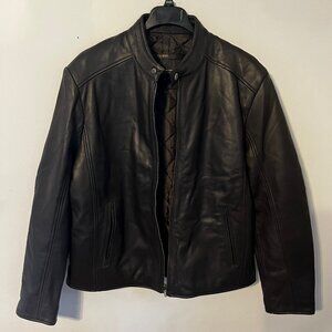 Marc New York Men's Leather Jacket, Size L, Black